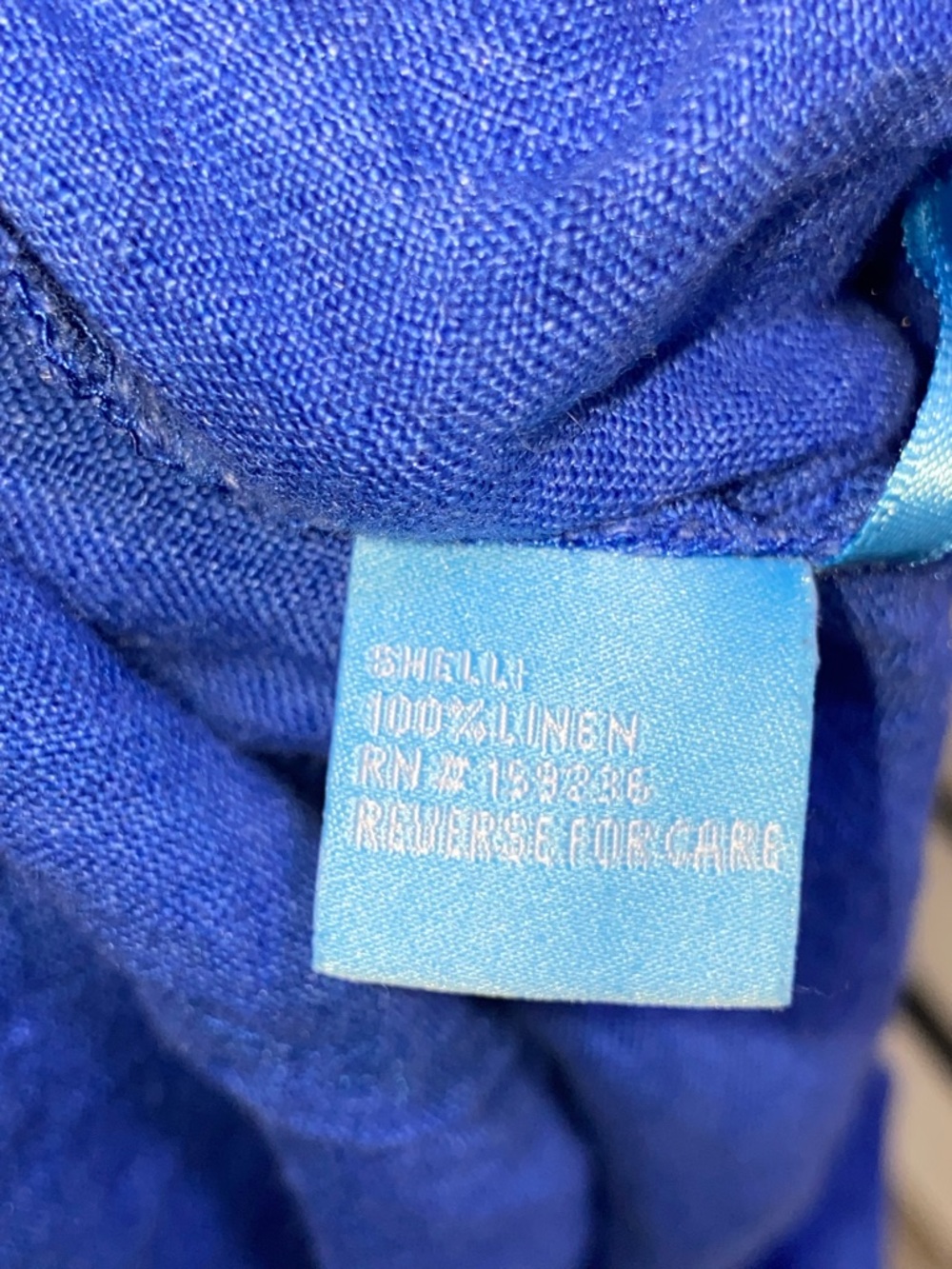J. McLaughlin Cobalt High-Waist Linen Blend Shorts - Picture 5 of 5